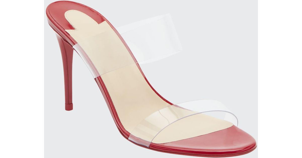 red sole sandals