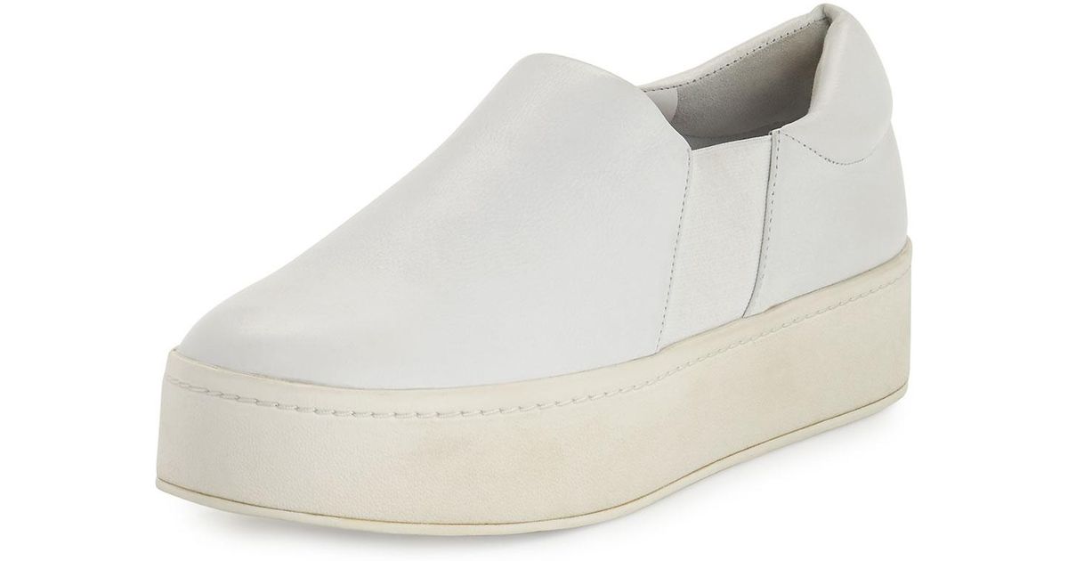 vince white platform sneakers