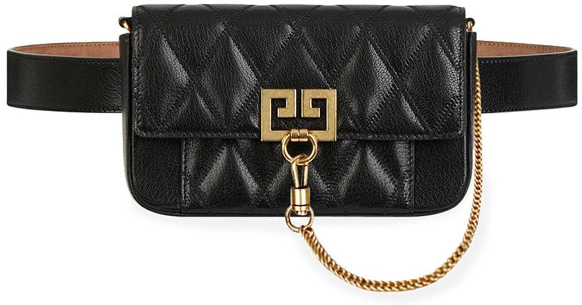 Givenchy Black Pocket Mini Pouch Convertible Clutch Belt Bag Golden Hardware Givenchy Black Pocket Mini Pouch Convertible Clutch Belt Bag Golden Hardware