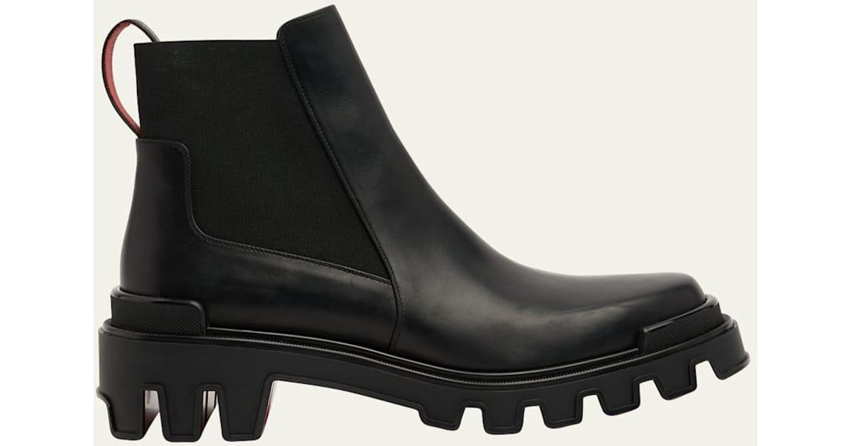 Christian Louboutin Mens Marchacroche Dune Uomo Black Leather Chelsea Boot 46 13 26204387~black_1750956772774_0.jpg main image 2