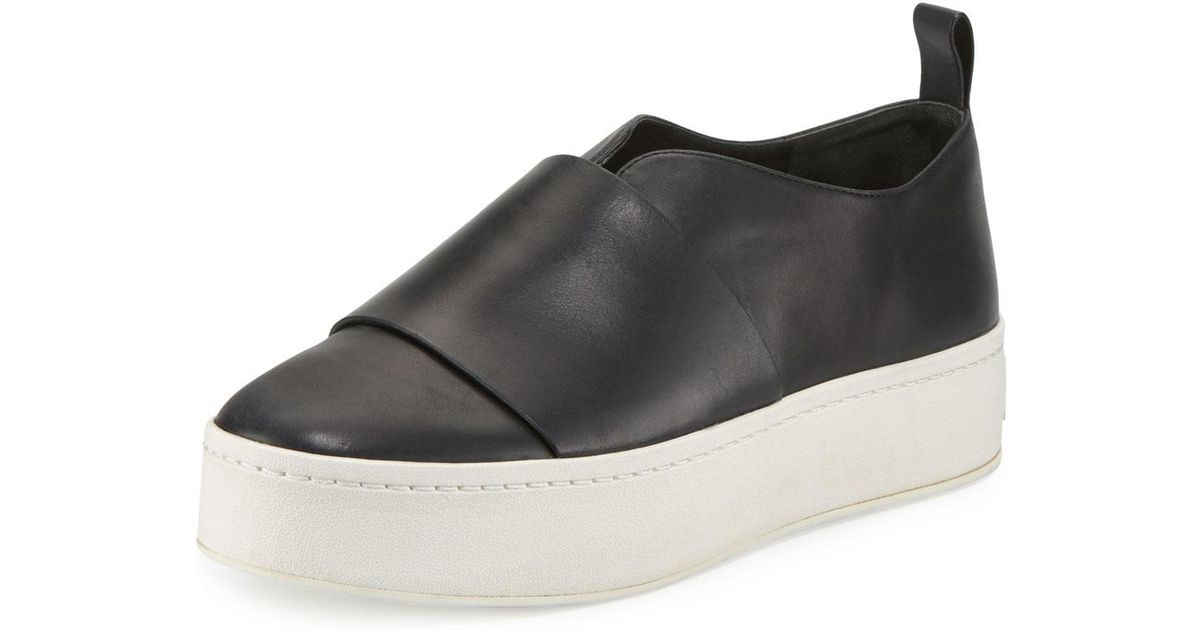 vince wallace leather platform sneakers