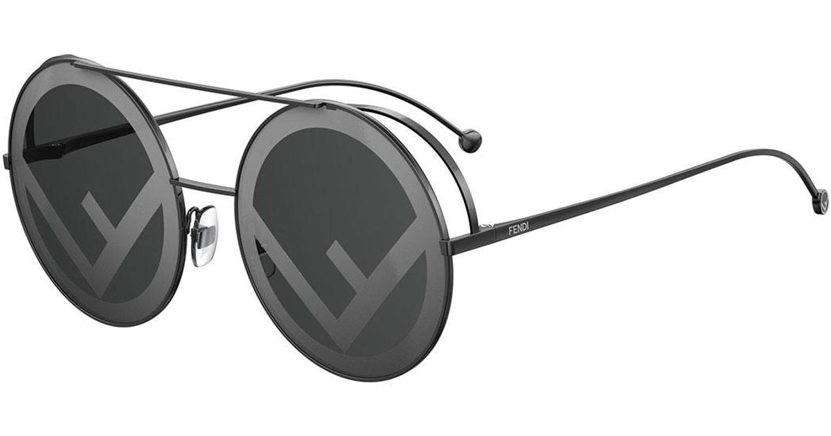 Fendi black round sunglasses Clearance