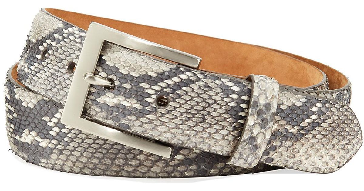 Mens Snake Skin Leather Belt