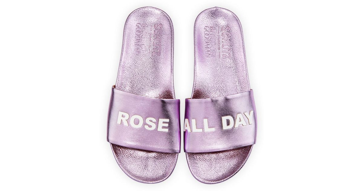 rose all day flip flops
