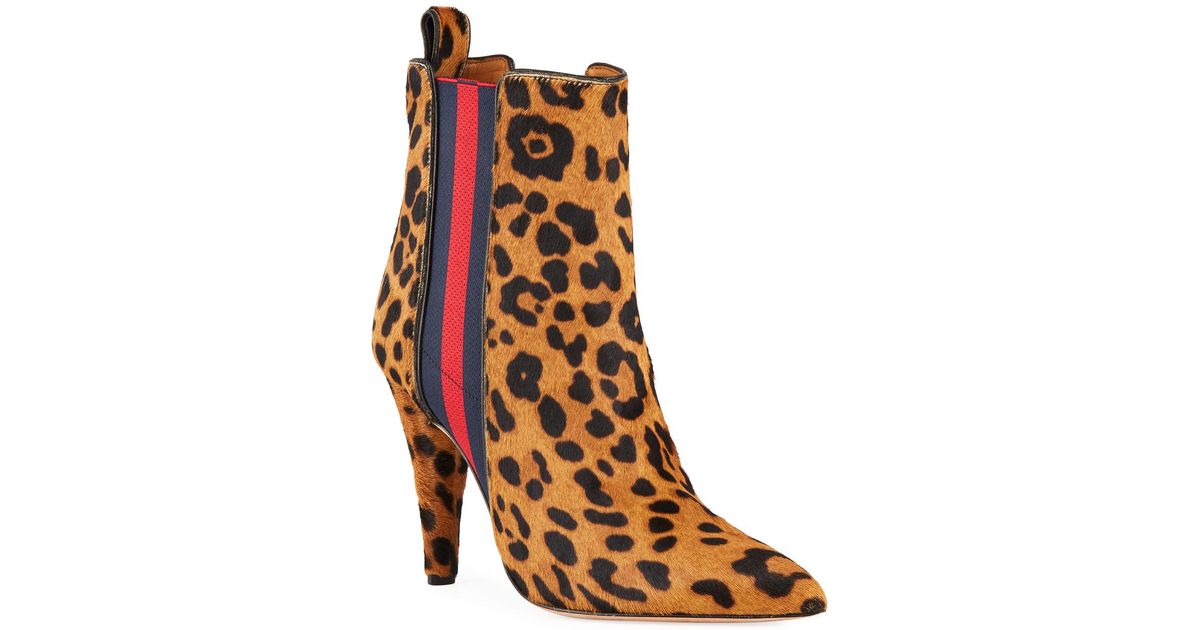 veronica beard leopard booties