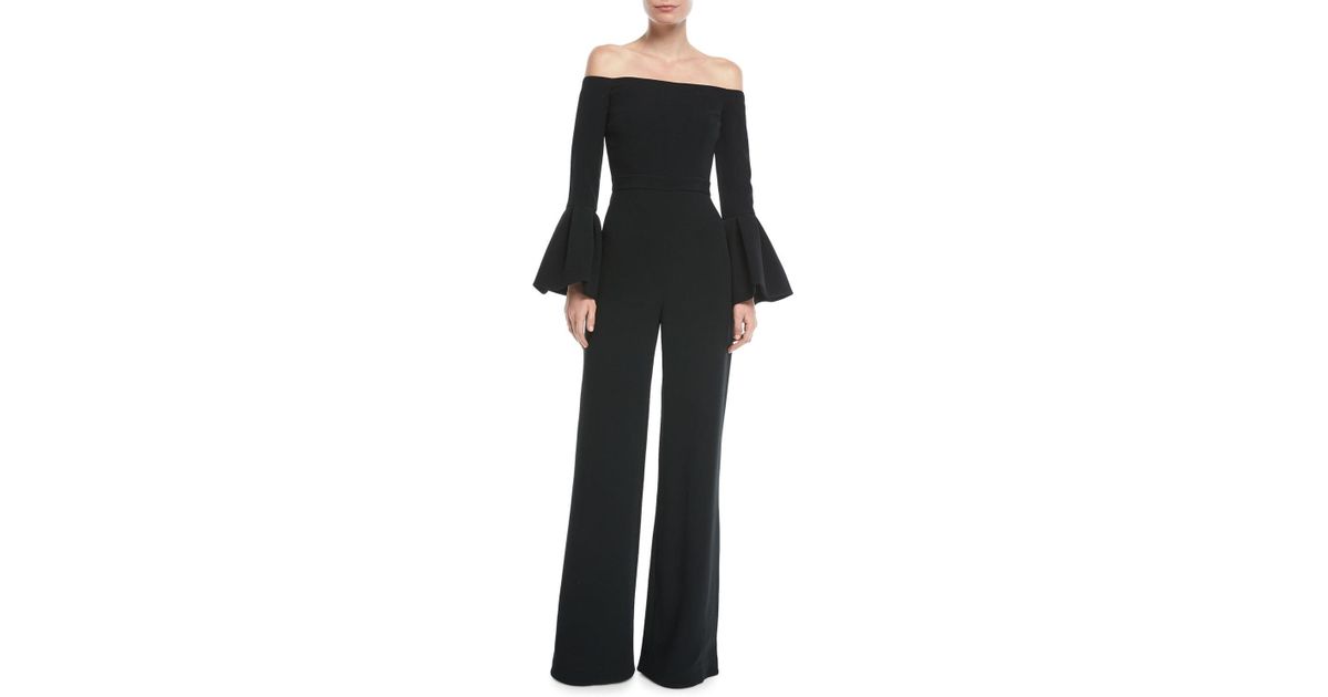 bell sleeve wide leg jumpsuit