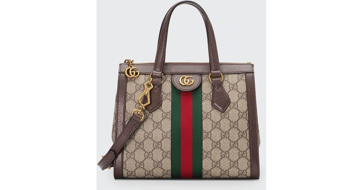 ophidia small gg supreme canvas tote bag