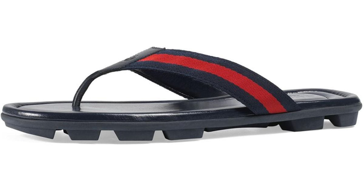 web and leather thong sandal