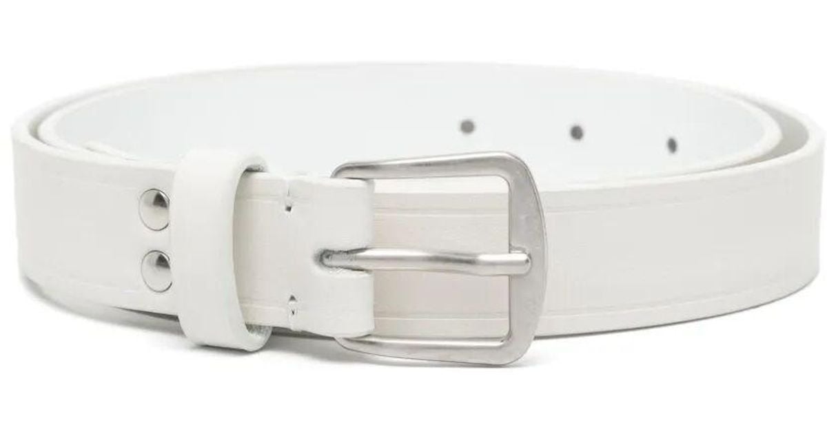 ベルト Ann Demeulemeester WILLOW 2,5CM BELT OILY CALF SKIN Ann Demeulemeester Willow 2,5Cm Belt Oily Calf Skin in White