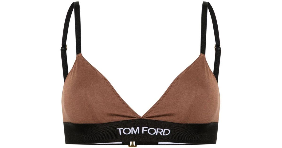 Tom Ford Modal Signature Bra in Brown