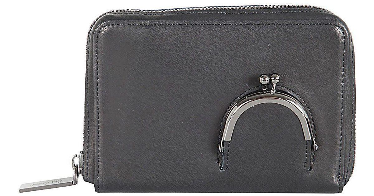 discord Yohji Yamamoto Clasp Poket Wallet M in Gray | Lyst