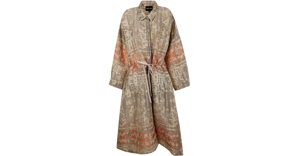 コート GIORGIO ARMANI CAPPOTTO CANNETE JACQUARD TIGRE GIORGIO ARMANI Giorgio Armani Women Cappotto Cannete
