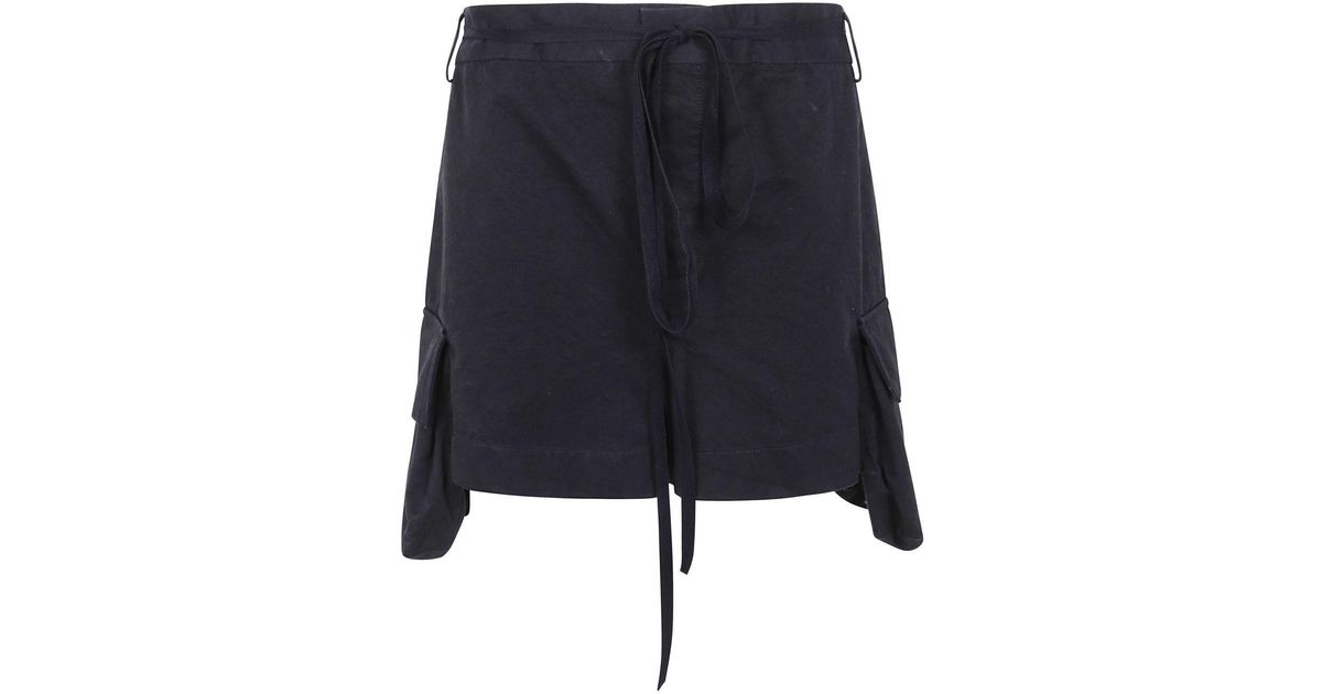 Ann Demeulemeester Nadina Cargo Shorts Natural Wash Cotton