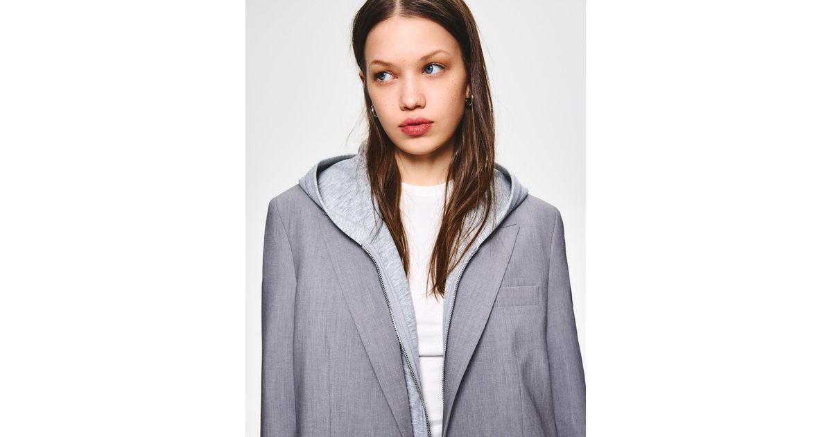 Bershka Buttoned Blazer in Purple | Lyst