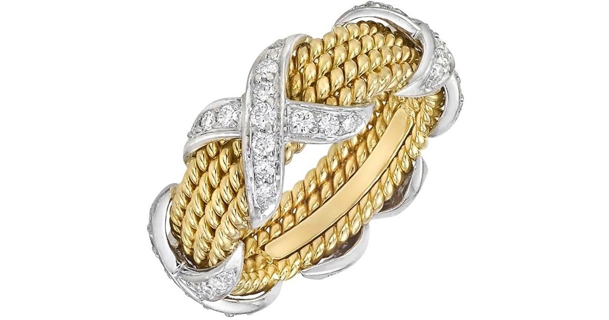 Schlumberger 18k Gold Rope \u0026 Diamond 