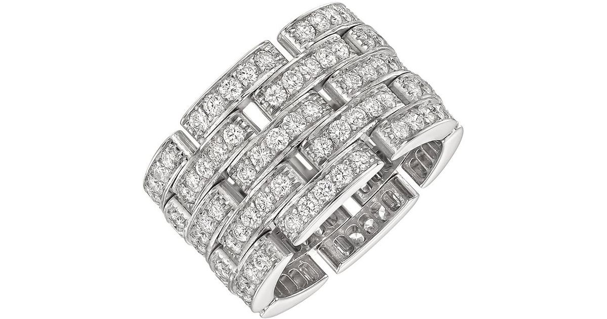 cartier wide band diamond ring