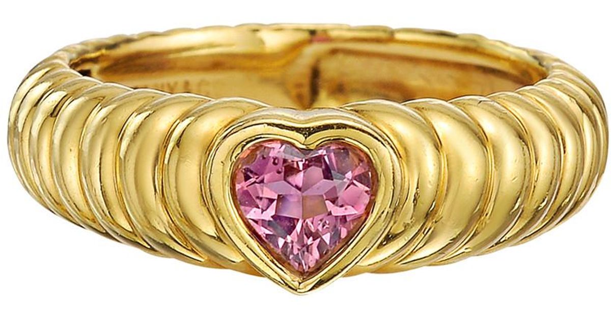 tiffany pink heart ring