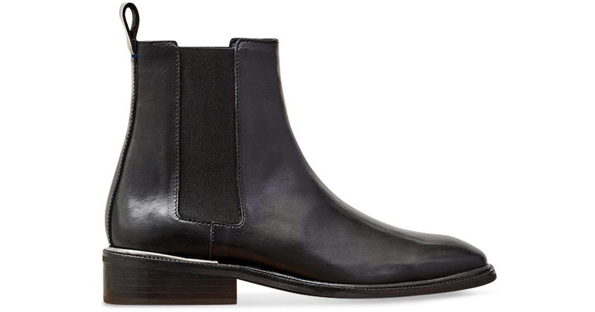 ESSEN Classic Black Leather Ankle Boots | Lyst