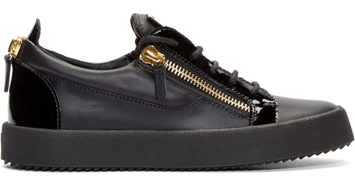 black and gold giuseppe trainers