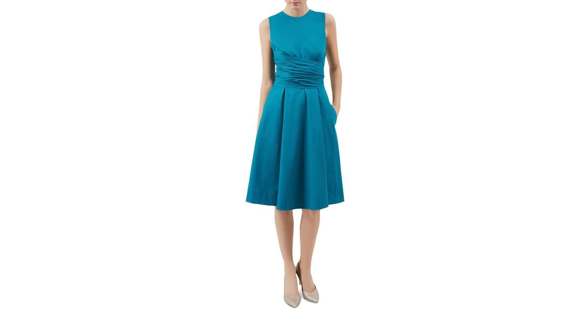 Hobbs Synthetic Twitchill Tie Waist Dress in Blue | Lyst