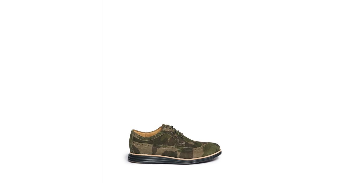 cole haan camo wingtips