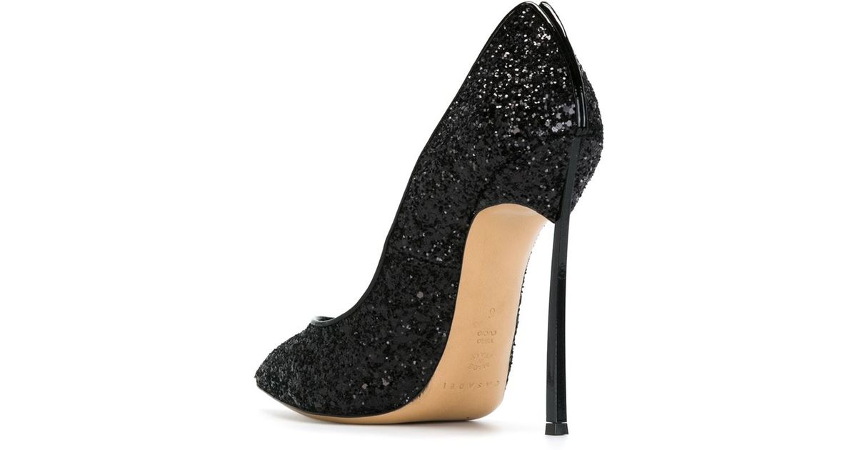 casadei glitter pump