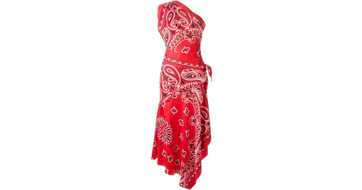 red bandana print dress