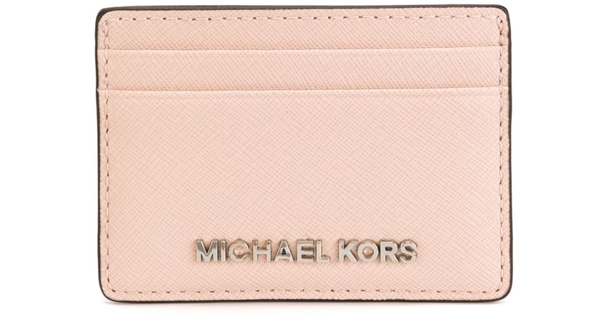 MICHAEL Michael Kors Leather 'jet Set Travel' Cardholder in Pink & Purple (Pink) -