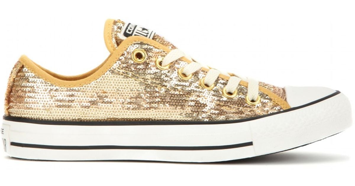 Converse Chuck Taylor All Star Sequin Sneakers in Gold (Metallic) - Lyst