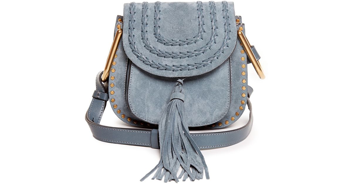 light blue suede bag
