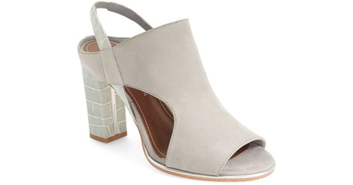 block heel sling back sandals