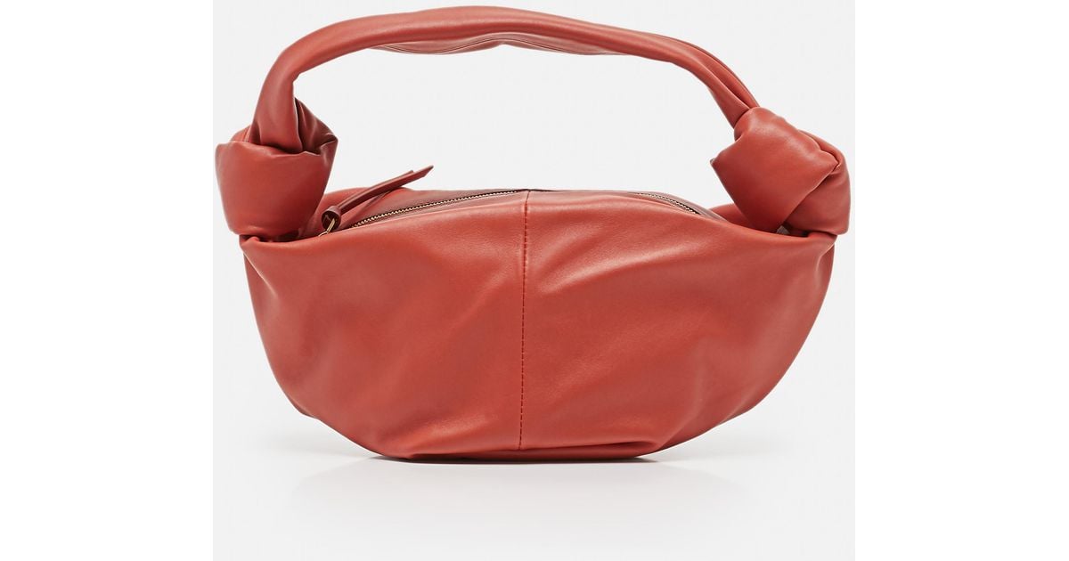 Bottega Double Knot Nappa Leather Mini Bag in Orange Lyst