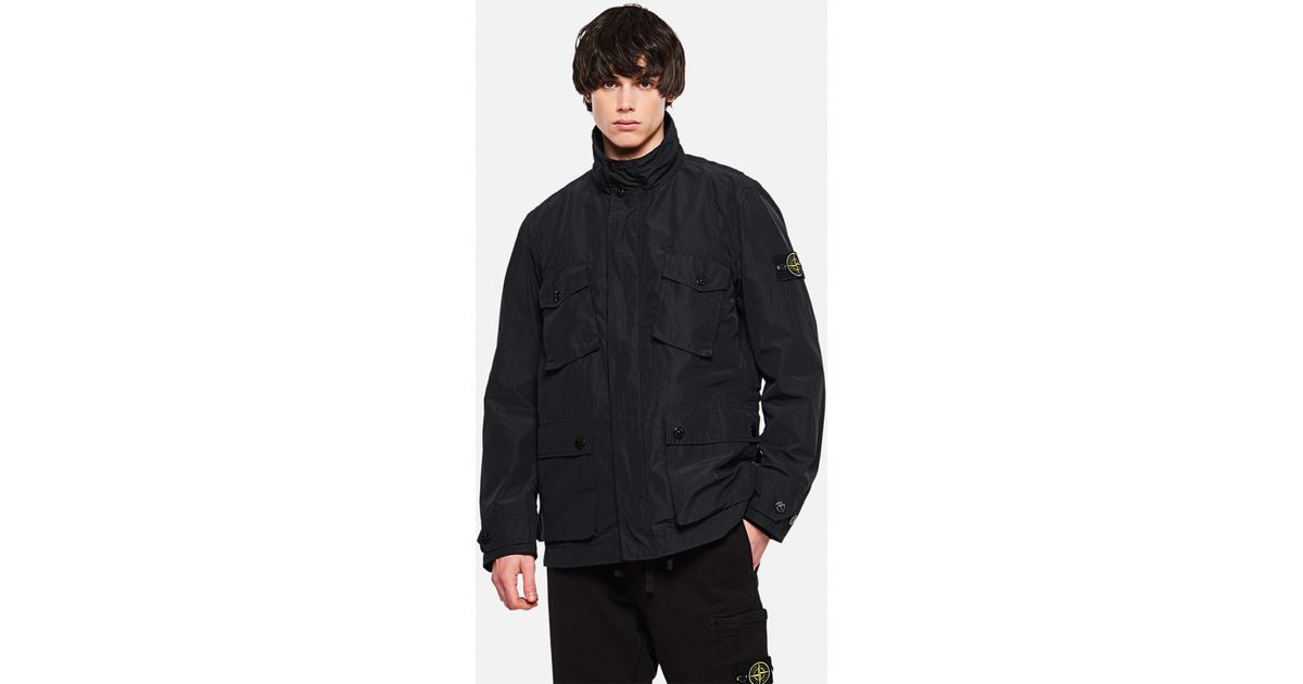 Stone Island Synthetic Opaque Nylon Saharan Jacket in Black for Men | Lyst