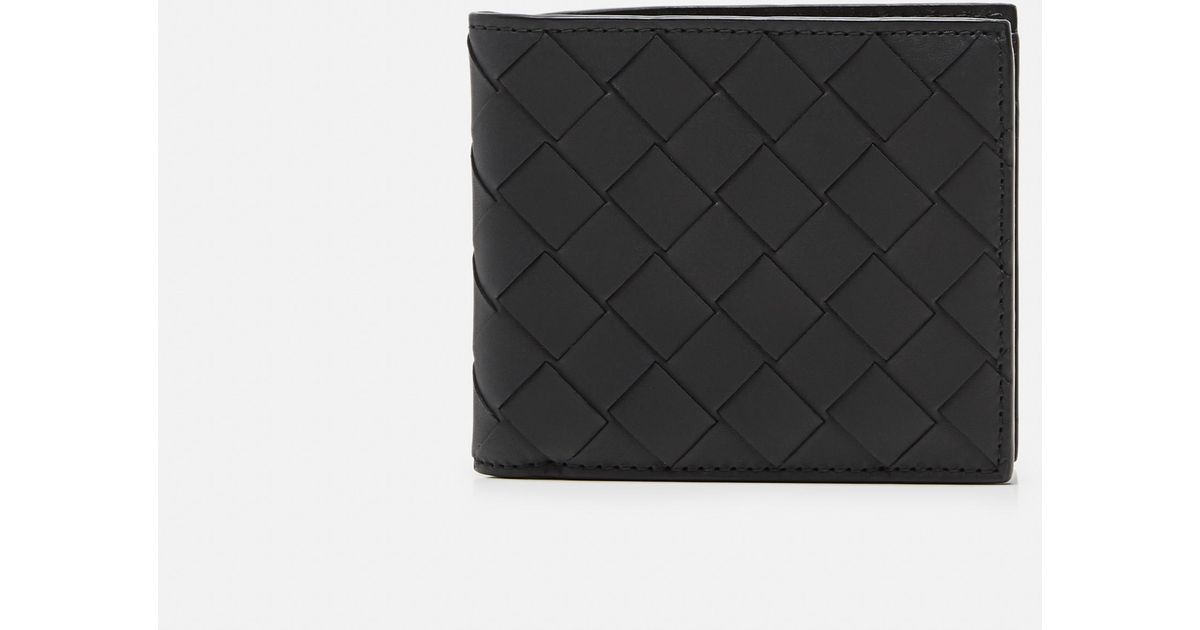 Bottega Veneta Intrecciato Leather Bifold Wallet in Black for Men - Lyst