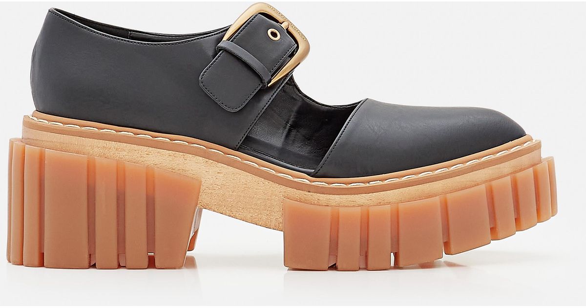 Stella McCartney Rubber 70mm Emilie Mary Jane Shoes in Black - Lyst