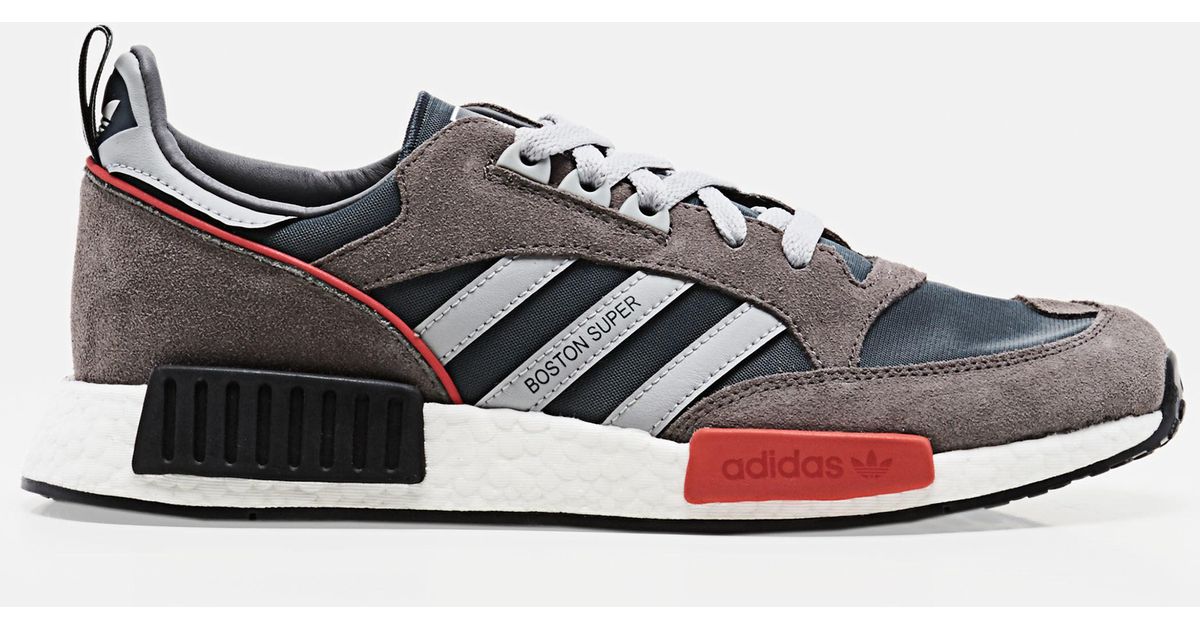 adidas Originals Suede Boston Super X R1 Sneaker in Grey