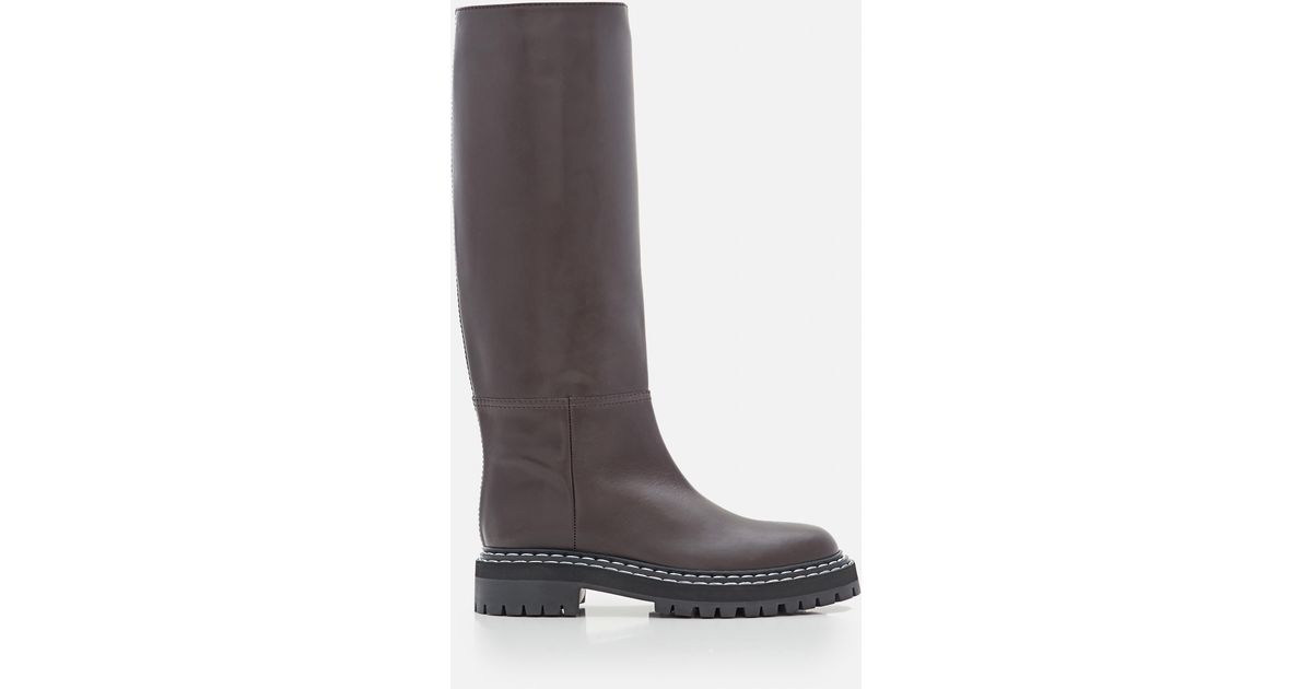 Proenza Schouler Lug Sole Knee-high Boots in Brown | Lyst UK