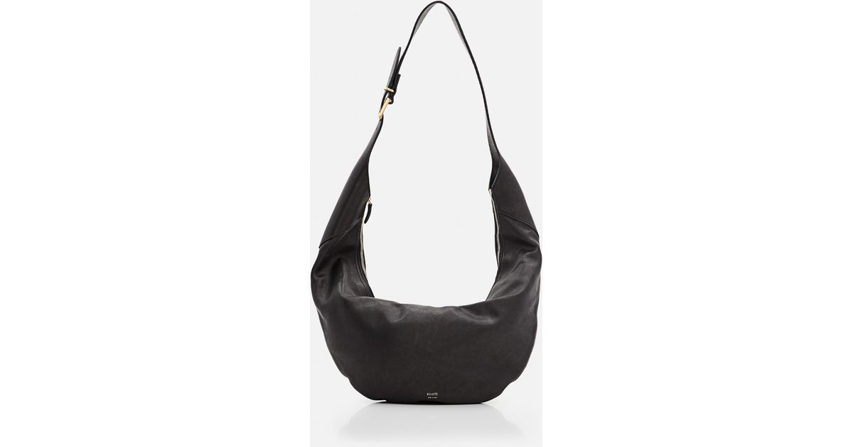 Khaite August Leather Hobo Bag in Red | Lyst