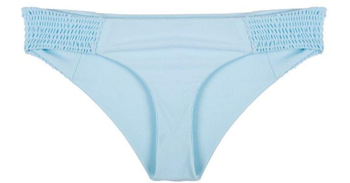 Tori Praver Swimwear Synthetic Daisy Smocked Moderate Bikini Bottom ...