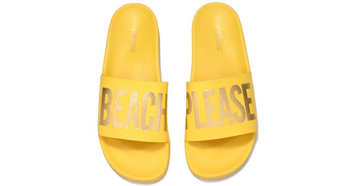 yellow beach sandals