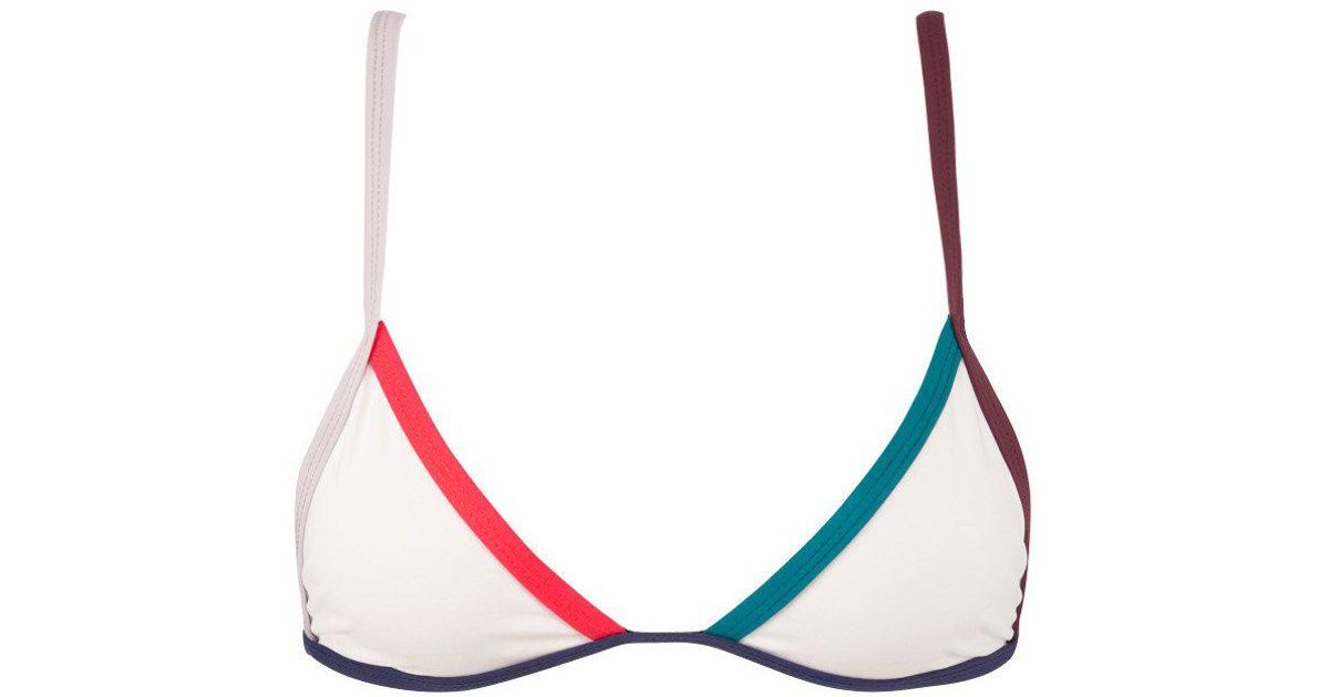 White bikini with colorful trim Clearance