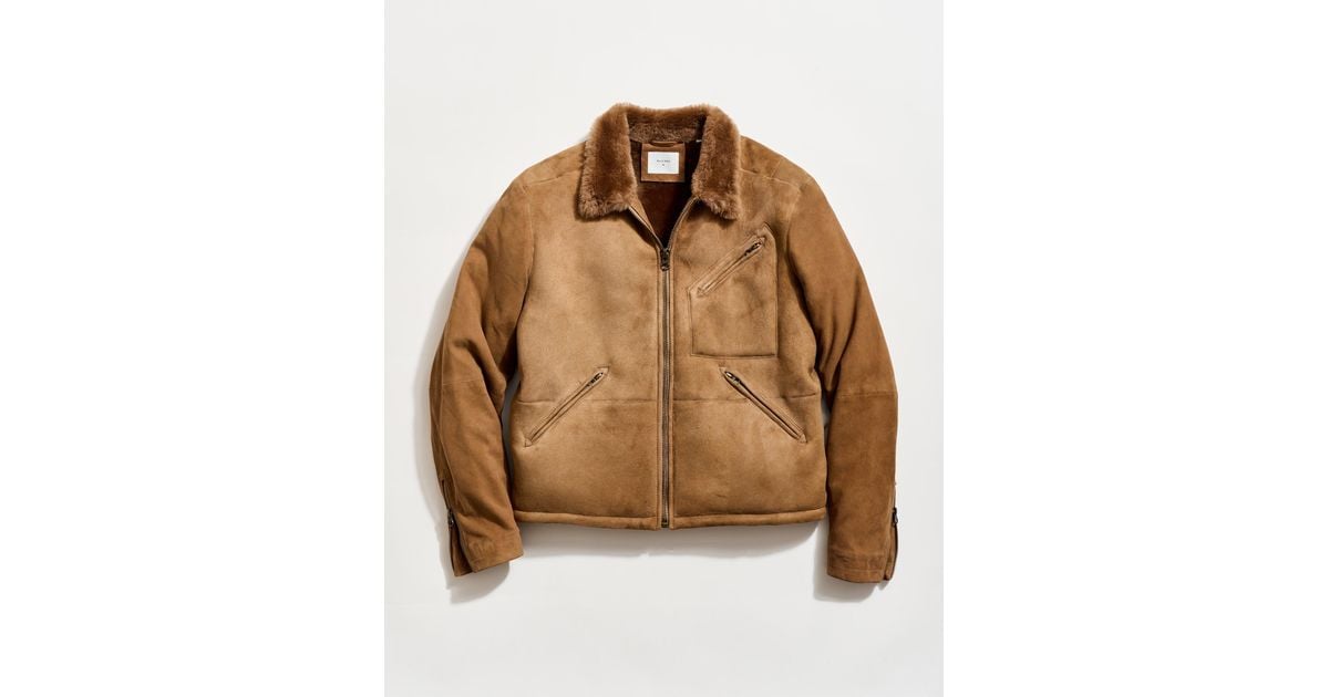 Billy Build Jacket Billy Reid Shearling Blake Jacket in Brown for Men | Lyst
