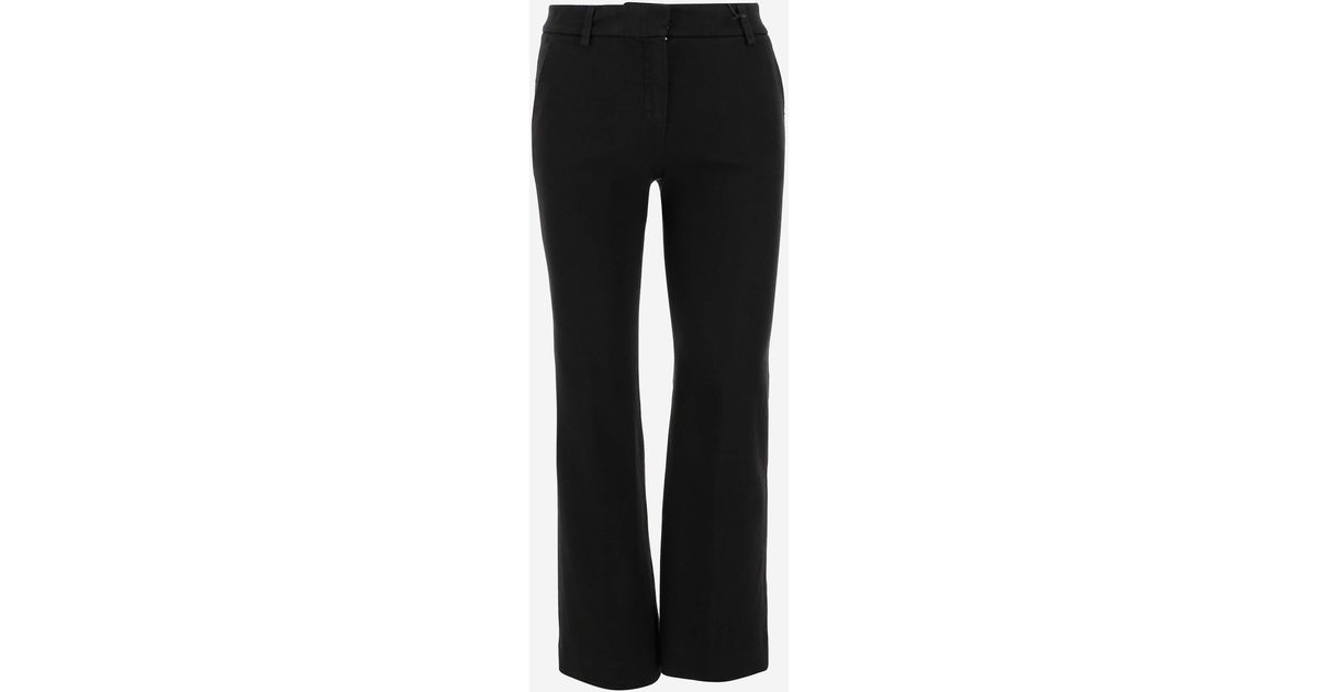 True Royal Stretch Cotton Flared Pants in Black | Lyst