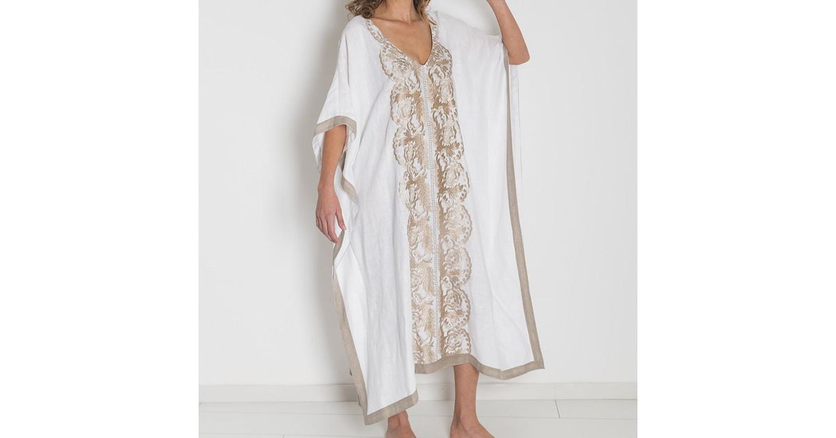 black linen kaftan