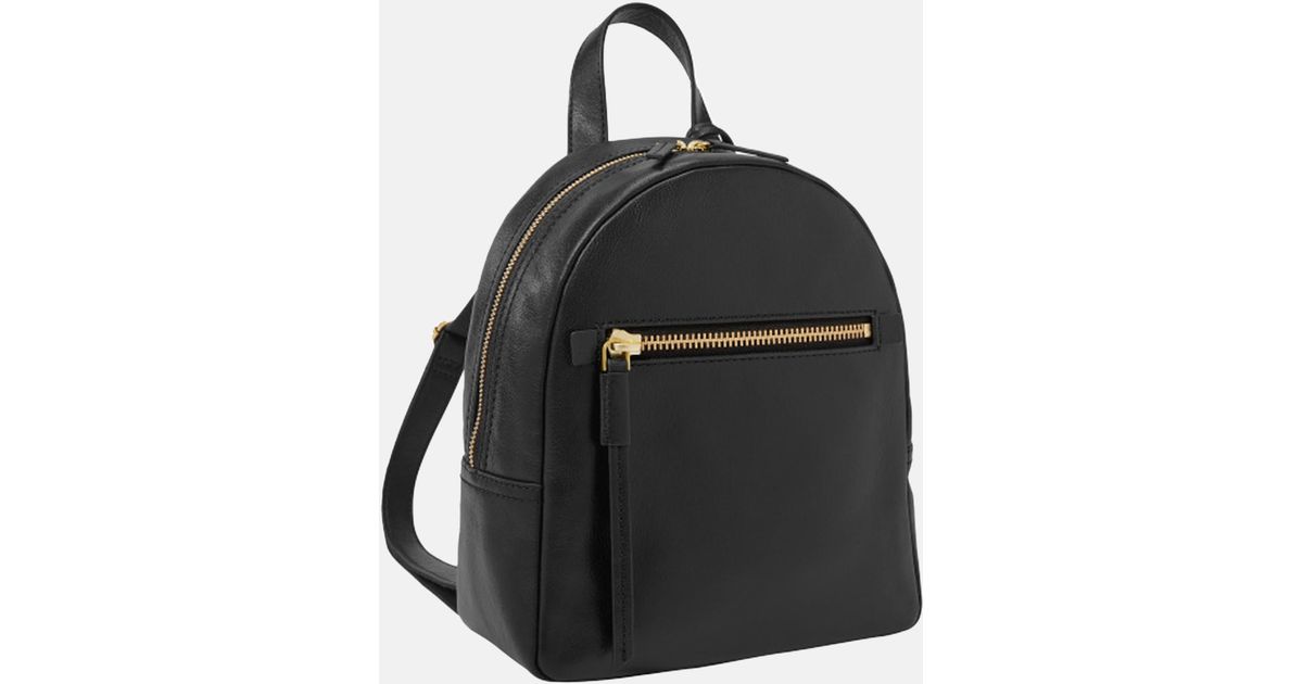 Fossil Megan Leather Backpack in Black 