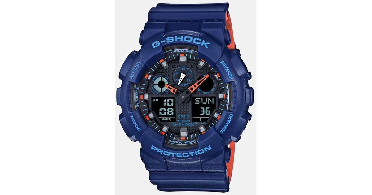 g shock blue and orange