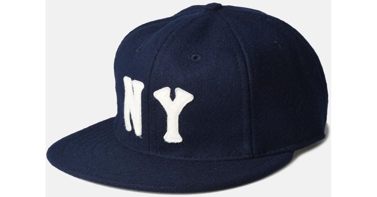 Ebbets Field Flannels Wool Ny Black Yankees 1936 Vintage Ballcap 