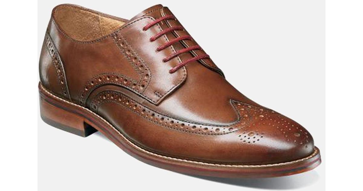 florsheim cognac wingtip