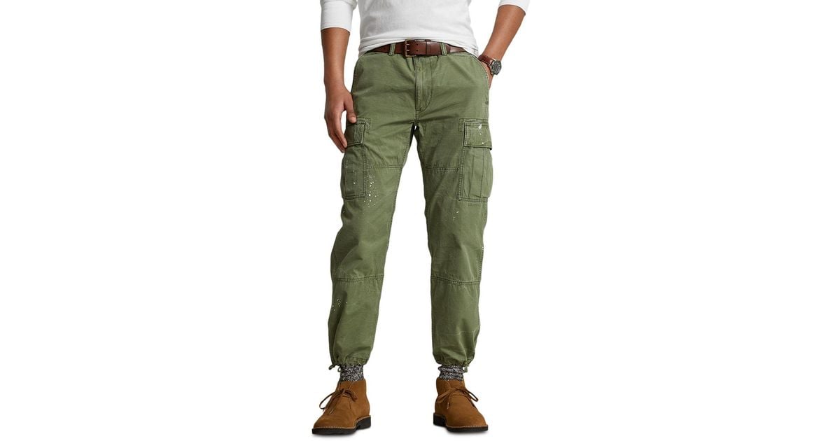 Polo Ralph Lauren Cotton Canvas Relaxed Fit Cargo Pants in Army Olive (Green) for Men Lyst