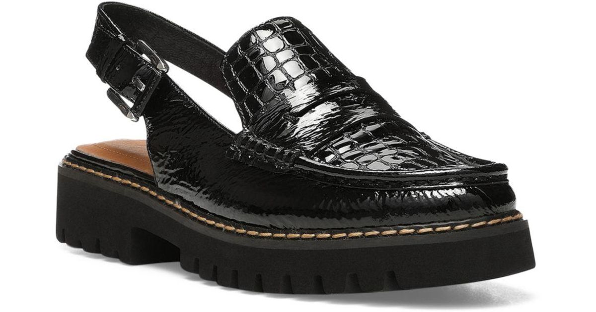 Donald J Pliner Slingback Loafer Flats in Black | Lyst